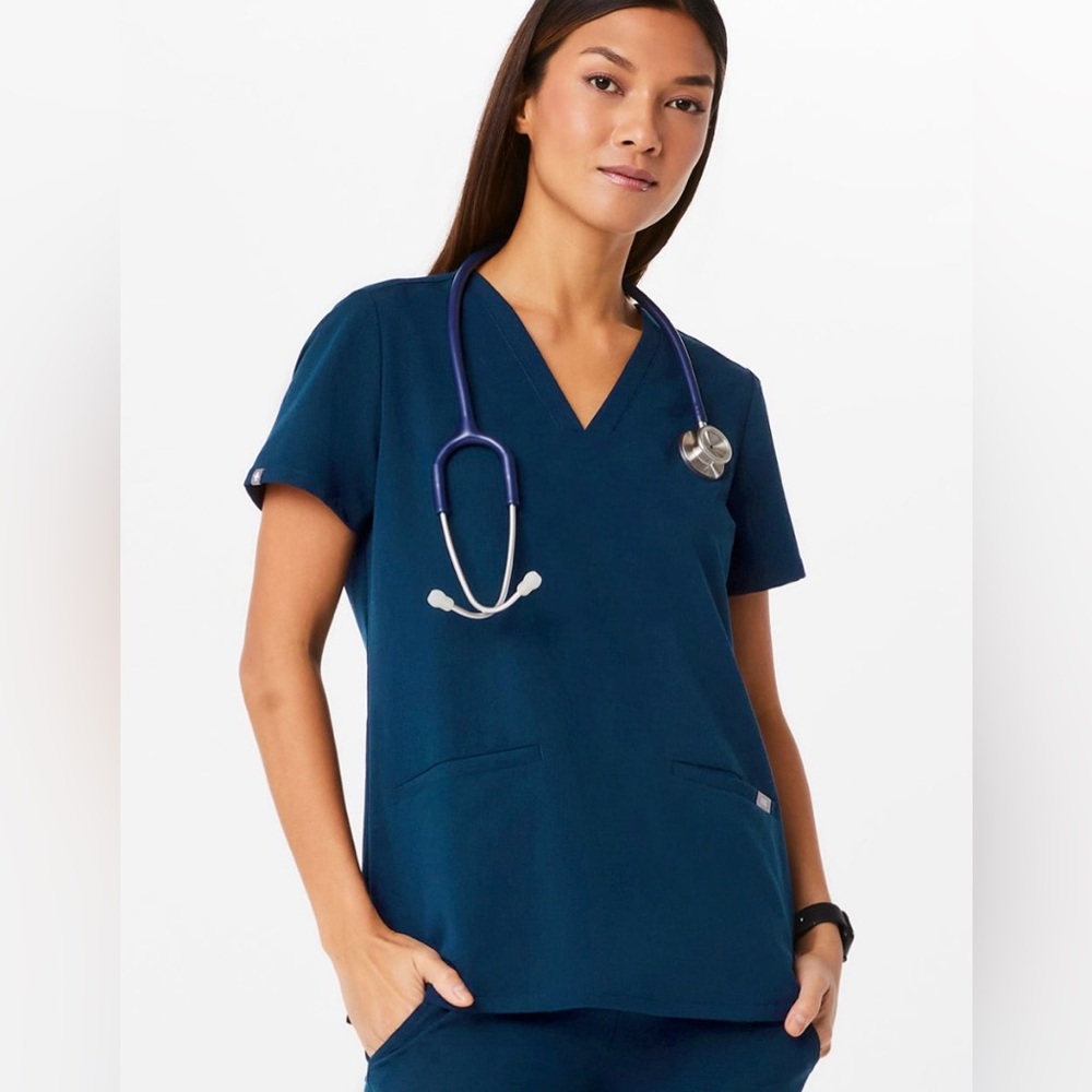 Figs Casma Scrub Top - Deep Reef color